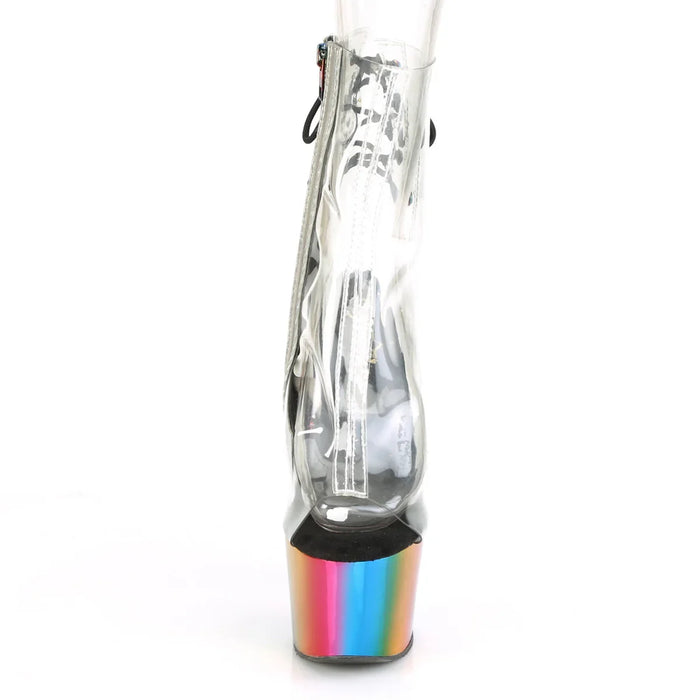 Tacones Pleaser ADORE-1018RC Transparente Rainbow Cromo