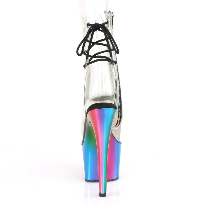 Tacones Pleaser ADORE-1018RC Transparente Rainbow Cromo