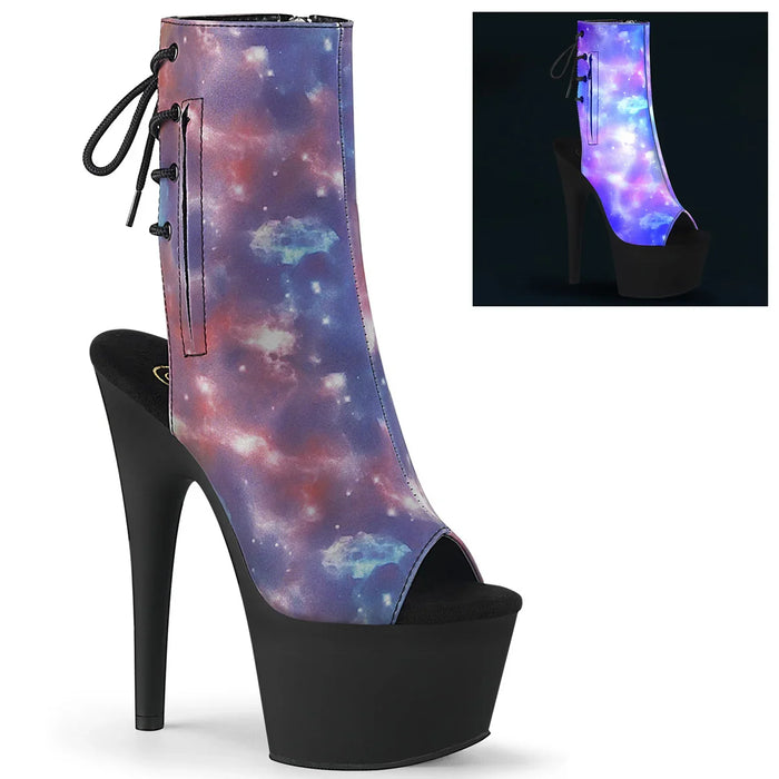 Tacones Pleaser ADORE-1018REFL Morado Azul Reflective