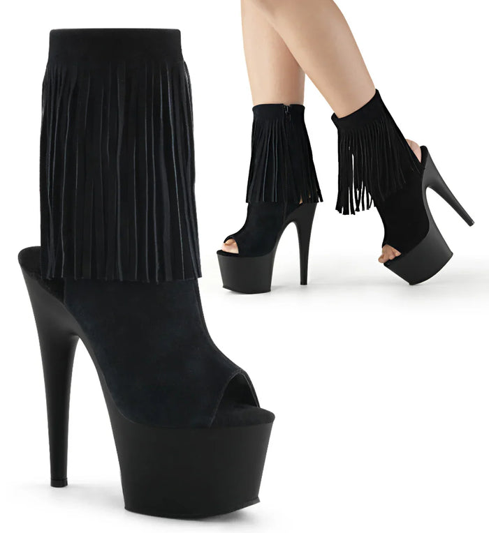 Tacones Pleaser ADORE-1019 Negro Suede Mate