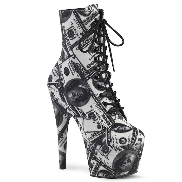 Tacones Pleaser ADORE-1020DP Blanco Negro Fabric