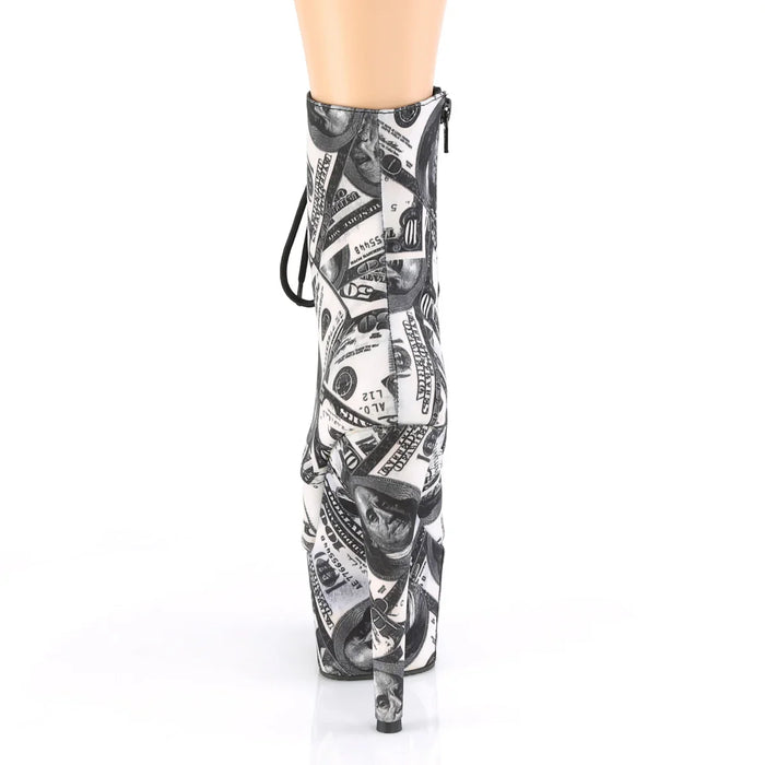 Tacones Pleaser ADORE-1020DP Blanco Negro Fabric
