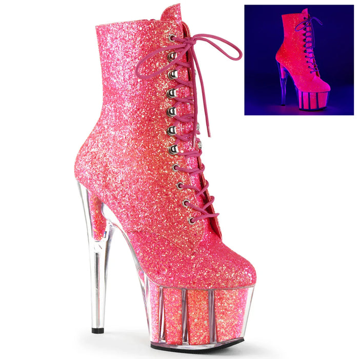 Tacones Pleaser ADORE-1020G Neon Rosa Purpurina