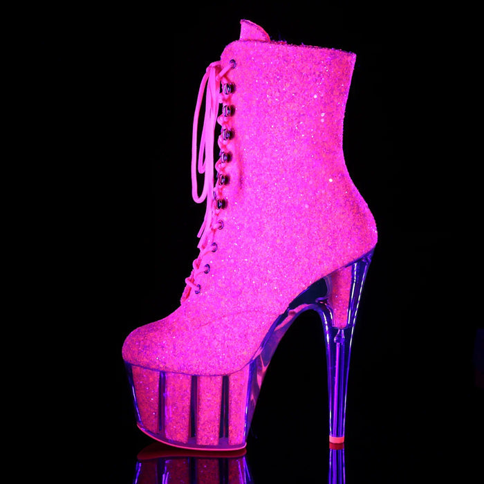 Tacones Pleaser ADORE-1020G Neon Rosa Purpurina