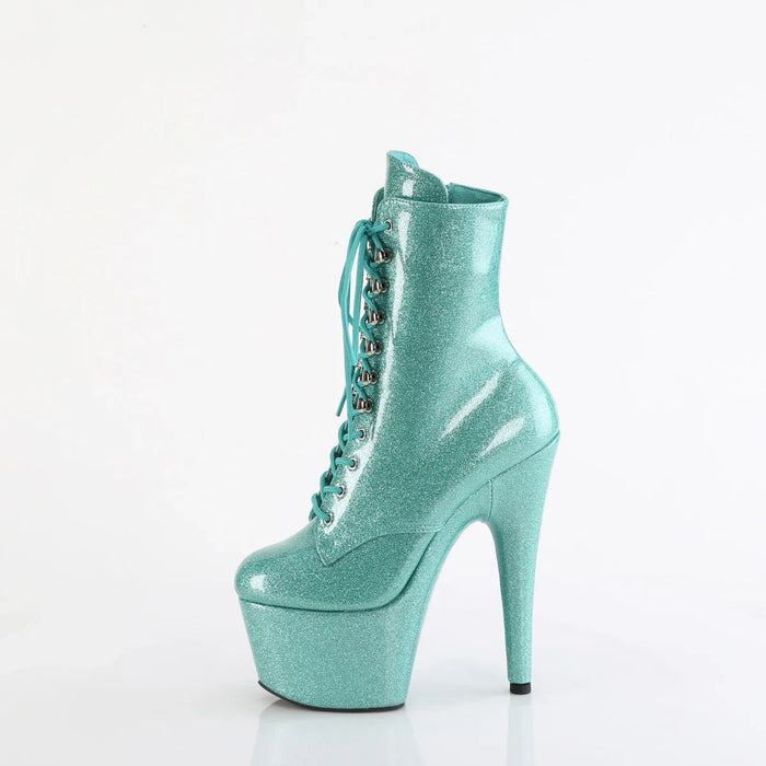 Tacones Pleaser ADORE-1020GP Aguamarina Purpurina Charol