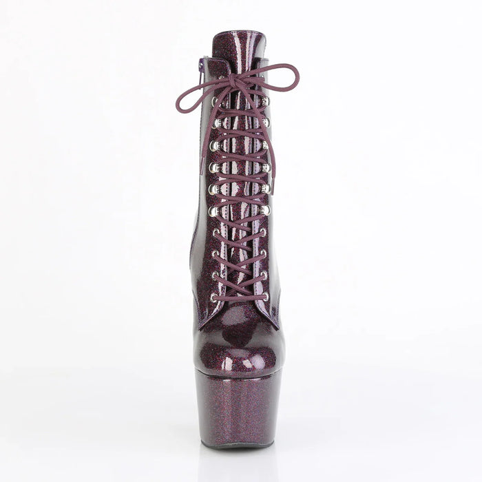 Tacones Pleaser ADORE-1020GP Eggplant Purpurina Charol