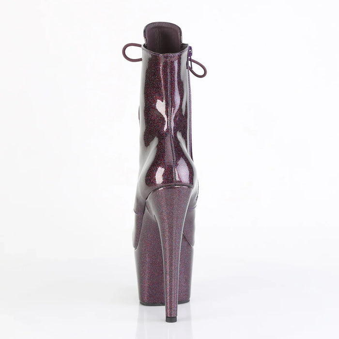 Tacones Pleaser ADORE-1020GP Eggplant Purpurina Charol