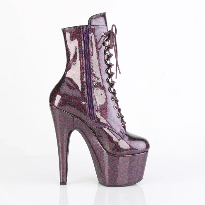 Tacones Pleaser ADORE-1020GP Eggplant Purpurina Charol