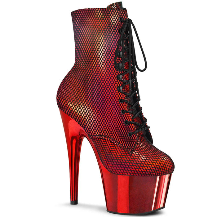 Tacones Pleaser ADORE-1020HFN Rojo Holo Cromo
