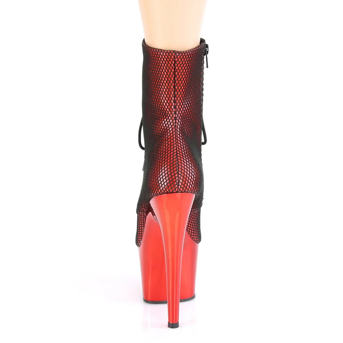 Tacones Pleaser ADORE-1020HFN Rojo Holo Cromo