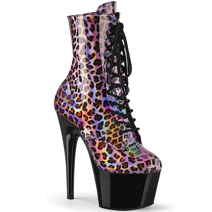 Tacones Pleaser ADORE-1020LP Rosa Hologram Negro