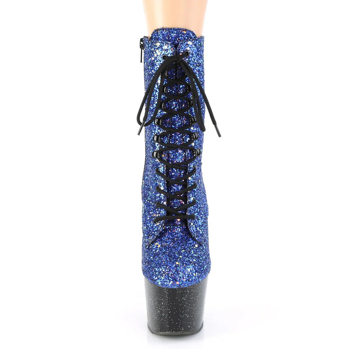 Tacones Pleaser ADORE-1020MG Azul Purpurina Negro