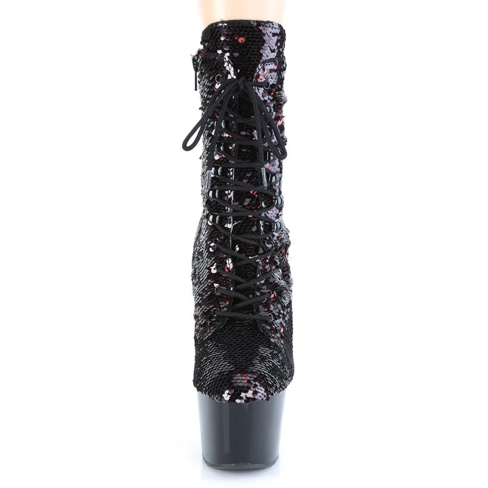 Tacones Pleaser ADORE-1020SQ Negro Rojo Flip