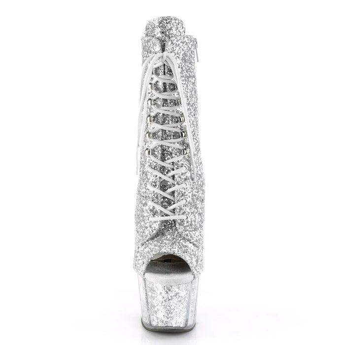 Tacones Pleaser ADORE-1021G Plata Purpurina Gliteer