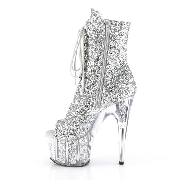 Tacones Pleaser ADORE-1021G Plata Purpurina Gliteer