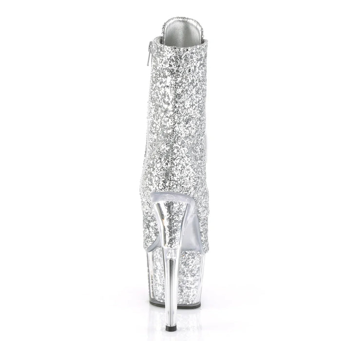 Tacones Pleaser ADORE-1021G Plata Purpurina Gliteer