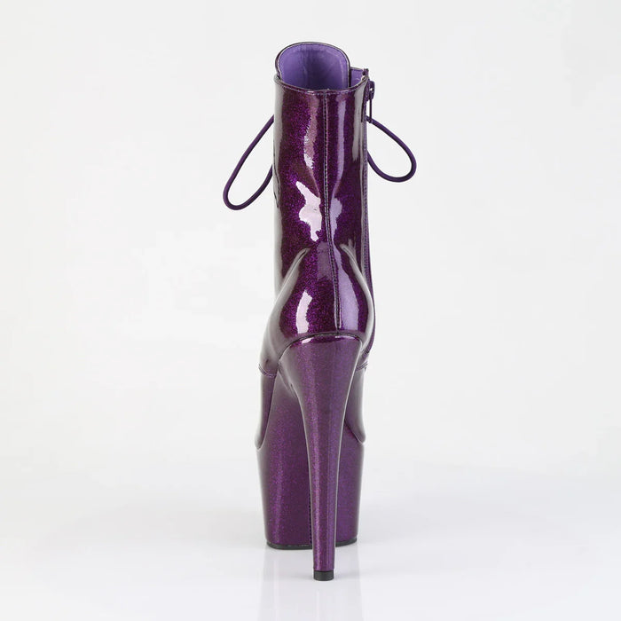 Tacones Pleaser ADORE-1021GP Morado Purpurina Charol