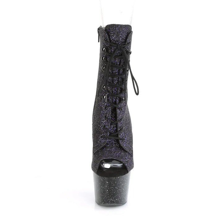 Tacones Pleaser ADORE-1021MG Morado Purpurina Negro