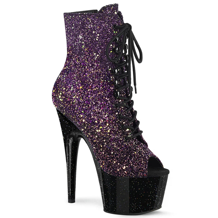 Tacones Pleaser ADORE-1021OMBG Morado Purpurina Negro