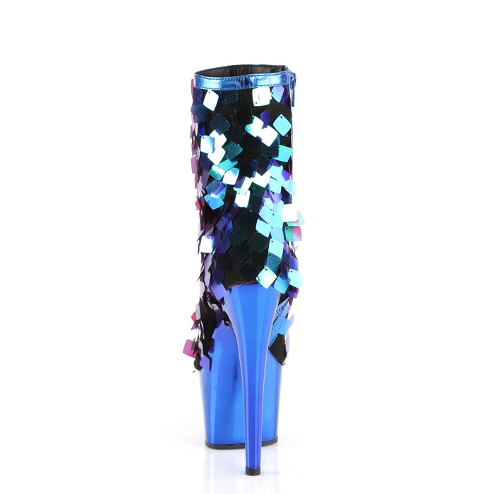 Tacones Pleaser ADORE-1031SSQ Iri.verde Sequins R.azul
