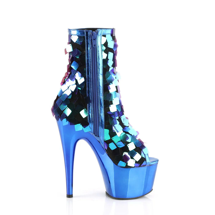 Tacones Pleaser ADORE-1031SSQ Iri.verde Sequins R.azul