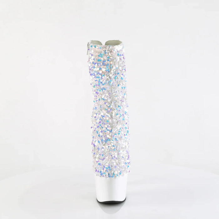 Tacones Pleaser ADORE-1042SQ Blanco Sequins