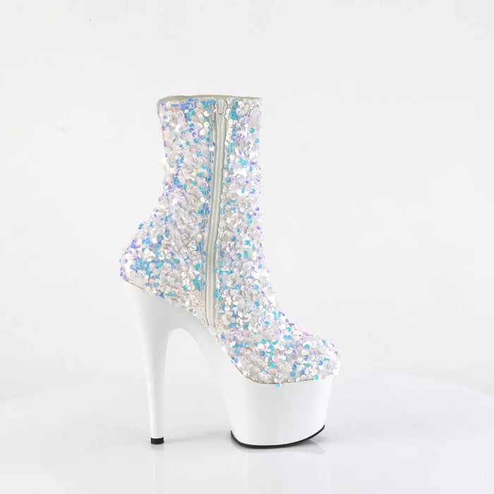 Tacones Pleaser ADORE-1042SQ Blanco Sequins
