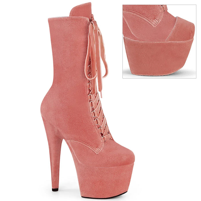 Tacones Pleaser ADORE-1045VEL Dusty Rosa Velvet