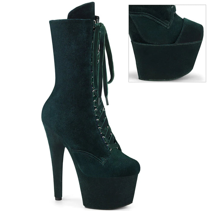 Tacones Pleaser ADORE-1045VEL Emerald Verde Velvet