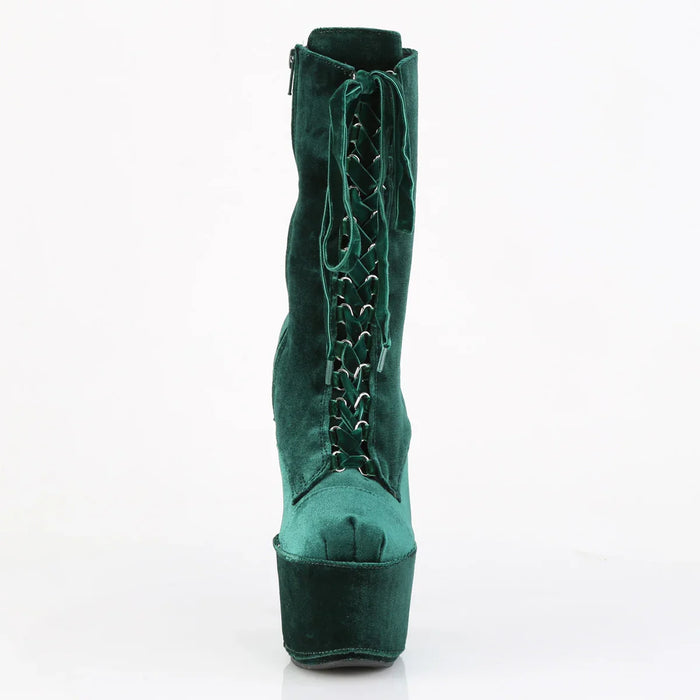 Tacones Pleaser ADORE-1045VEL Emerald Verde Velvet