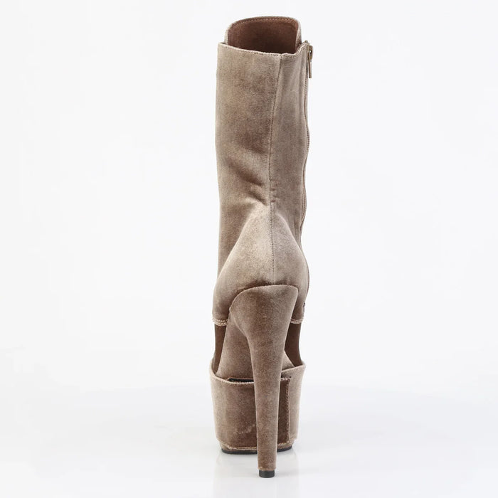 Tacones Pleaser ADORE-1045VEL Khaki Velvet