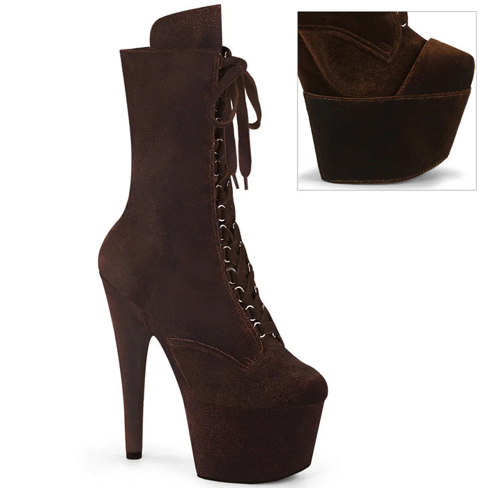 Tacones Pleaser ADORE-1045VEL Marrón Velvet M