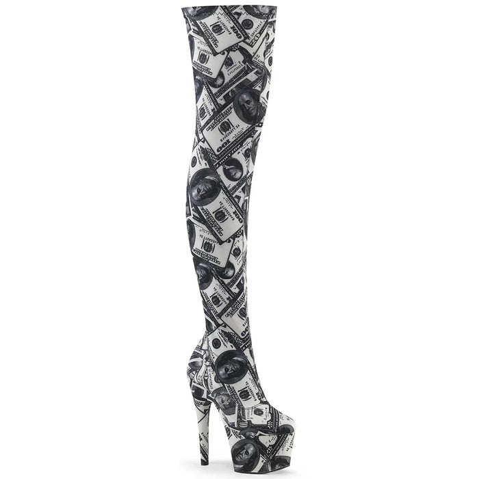 Tacones Pleaser ADORE-3000DP Blanco Negro Str.