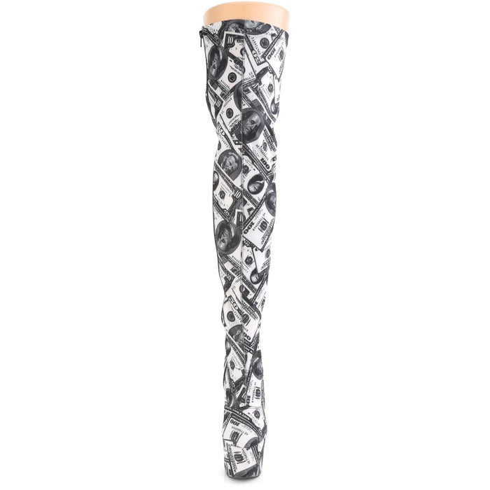 Tacones Pleaser ADORE-3000DP Blanco Negro Str.
