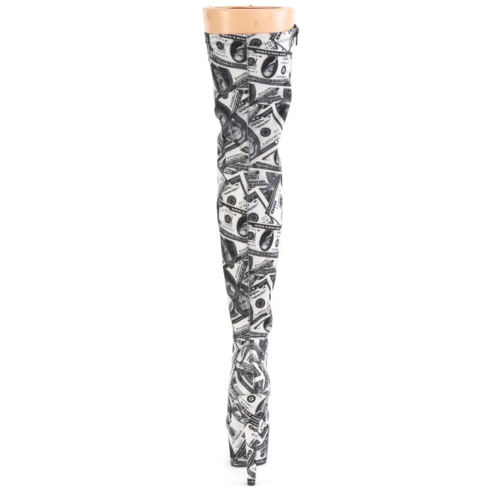 Tacones Pleaser ADORE-3000DP Blanco Negro Str.