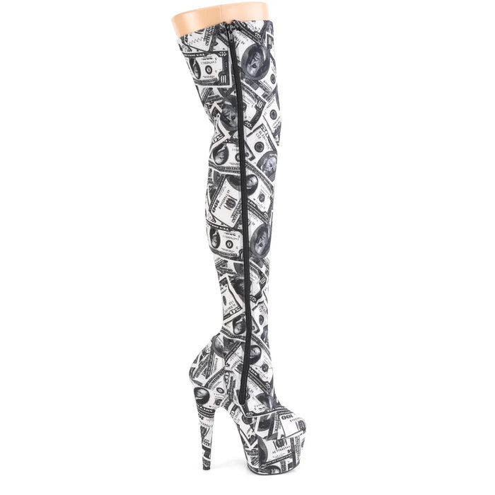 Tacones Pleaser ADORE-3000DP Blanco Negro Str.
