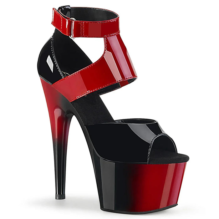 Tacones Pleaser ADORE-700-16 Negro Rojo Charol