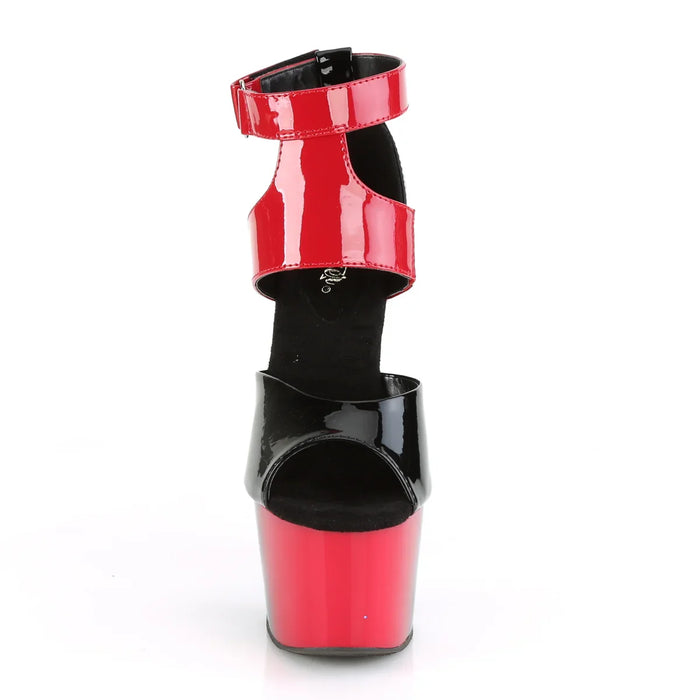 Tacones Pleaser ADORE-700-16 Negro Rojo Charol