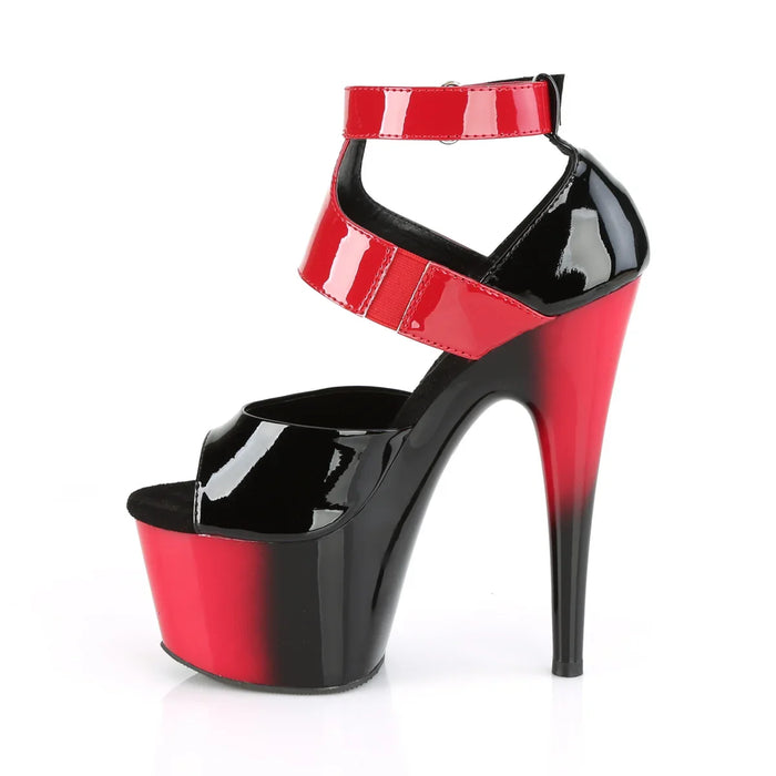 Tacones Pleaser ADORE-700-16 Negro Rojo Charol