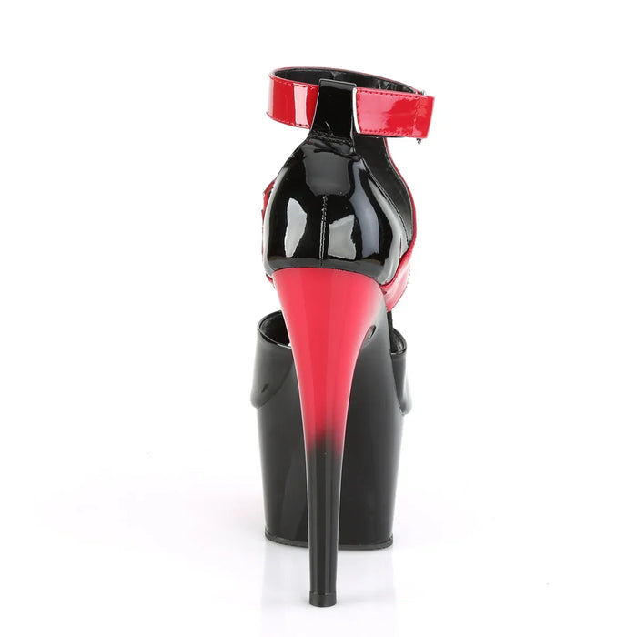 Tacones Pleaser ADORE-700-16 Negro Rojo Charol