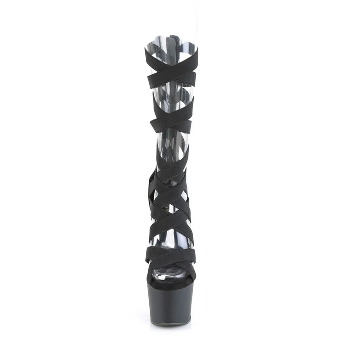 Tacones Pleaser ADORE-700-48 Negro Elastic Band