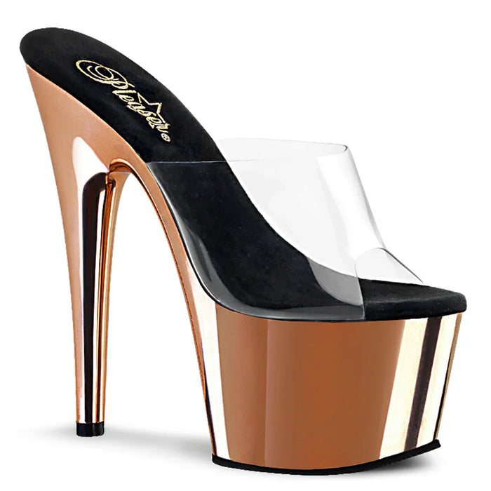 Tacones Pleaser ADORE-701 Transparente Oro Rosa