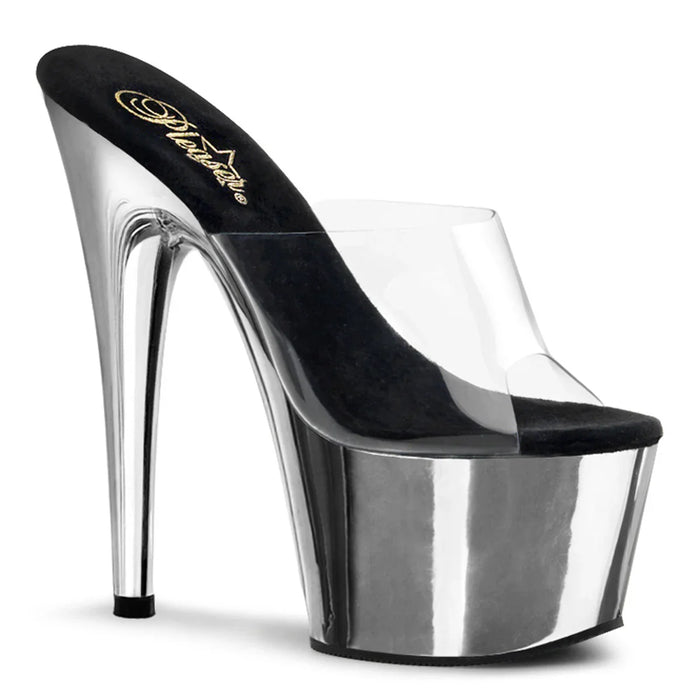 Tacones Pleaser ADORE-701 Transparente Plata Cromo