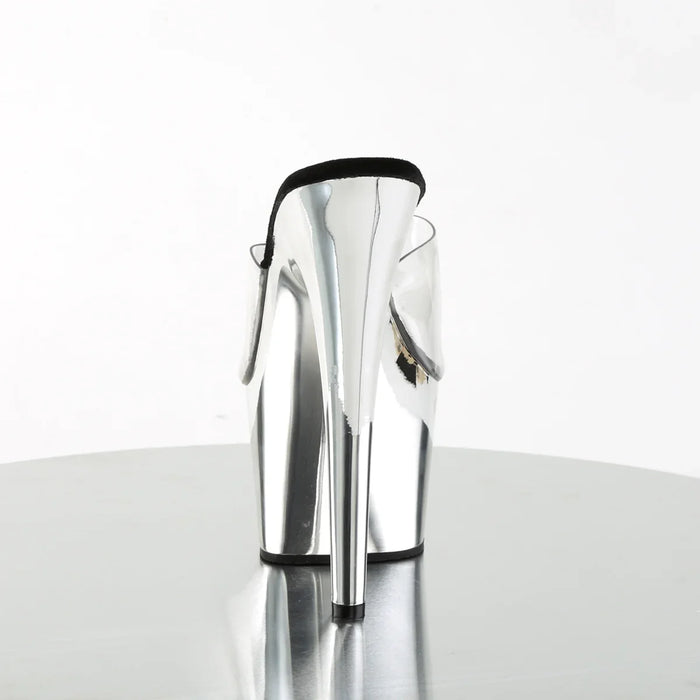 Tacones Pleaser ADORE-701 Transparente Plata Cromo