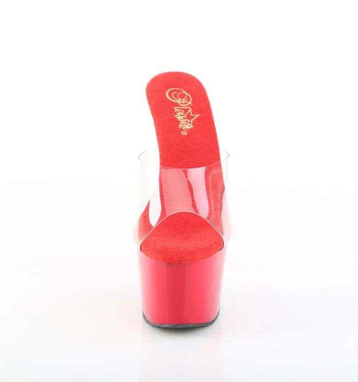 Tacones Pleaser ADORE-701 Transparente Rojo
