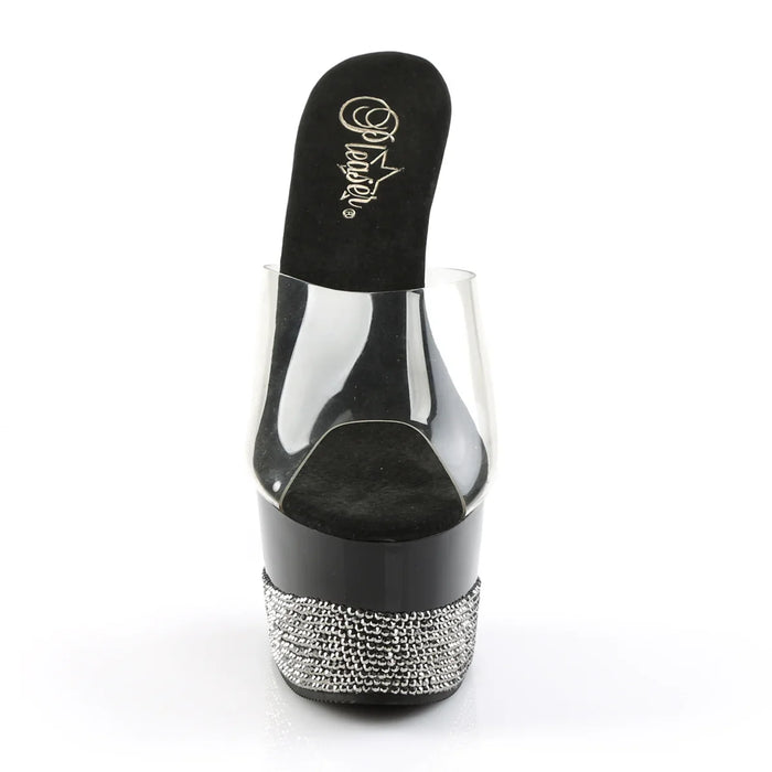 Tacones Pleaser ADORE-701-3 Transparente Negro Pewter