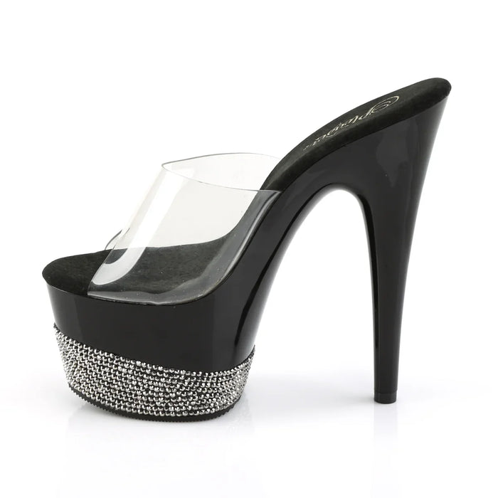 Tacones Pleaser ADORE-701-3 Transparente Negro Pewter