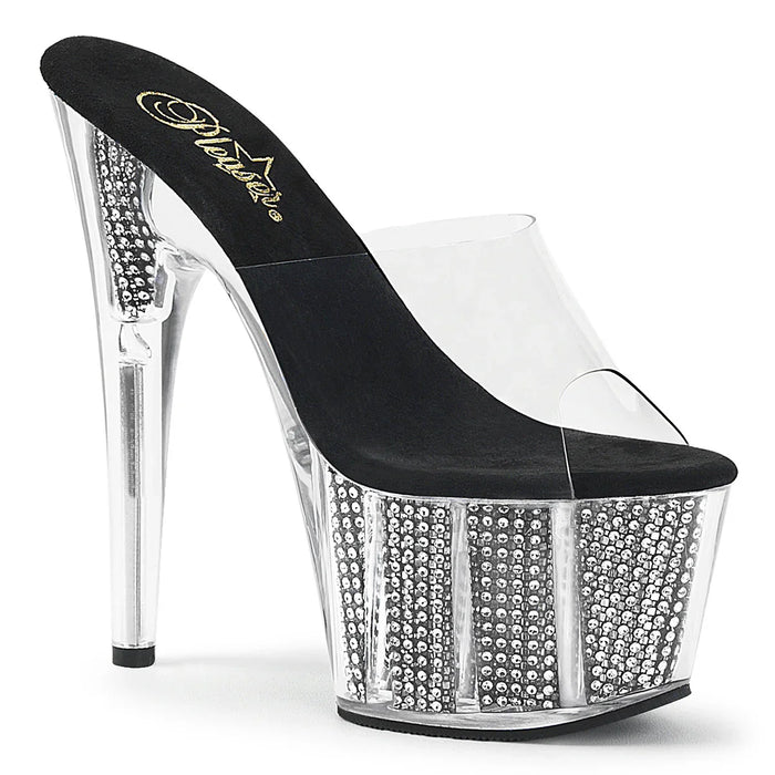 Tacones Pleaser ADORE-701SRS Transparente Negro