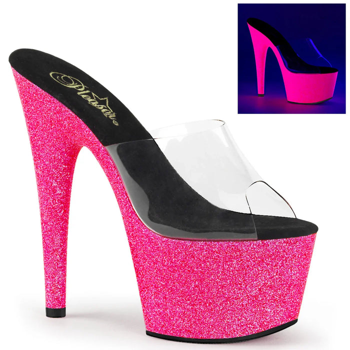 Tacones Pleaser ADORE-701UVG Transparente Neon H.