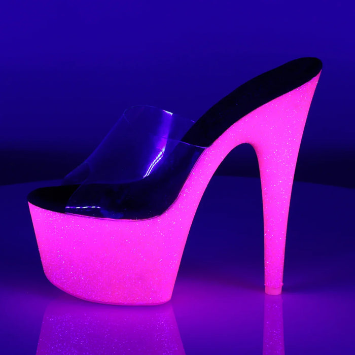 Tacones Pleaser ADORE-701UVG Transparente Neon H.